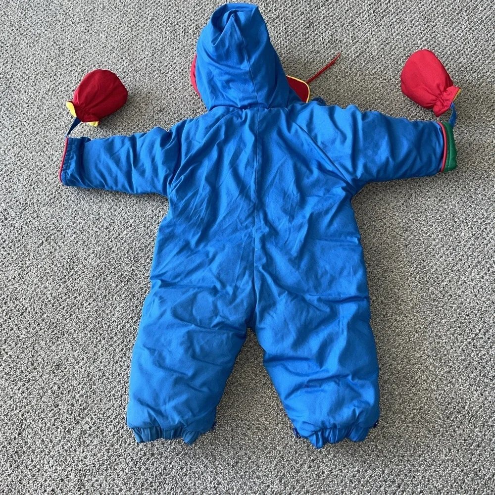 Vintage Osh Kosh Snowsuit. 12 Months‎ Infant. Trucks, color block. 1980's